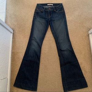 J Brand, Love Story flare jeans, Dark Vintage, size 26